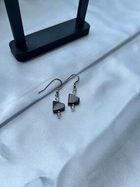 Handmade Blue Sun Stone drop earrings